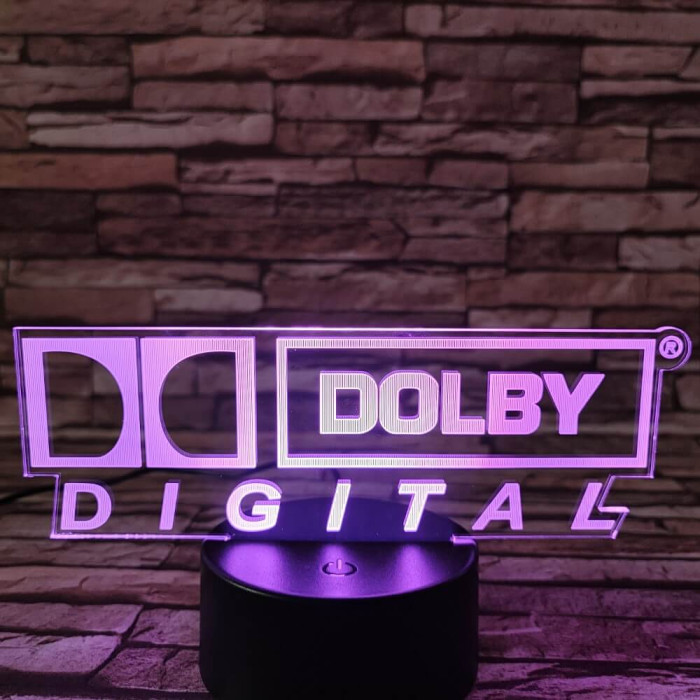 Dolby Digital 7 színű 3D led lámpa