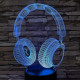 Fülhallgató 2 7 színű 3D led lámpa