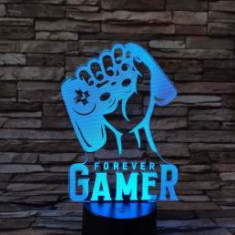 Gamer 7 színű 3D led lámpa