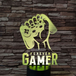Gamer 7 színű 3D led lámpa