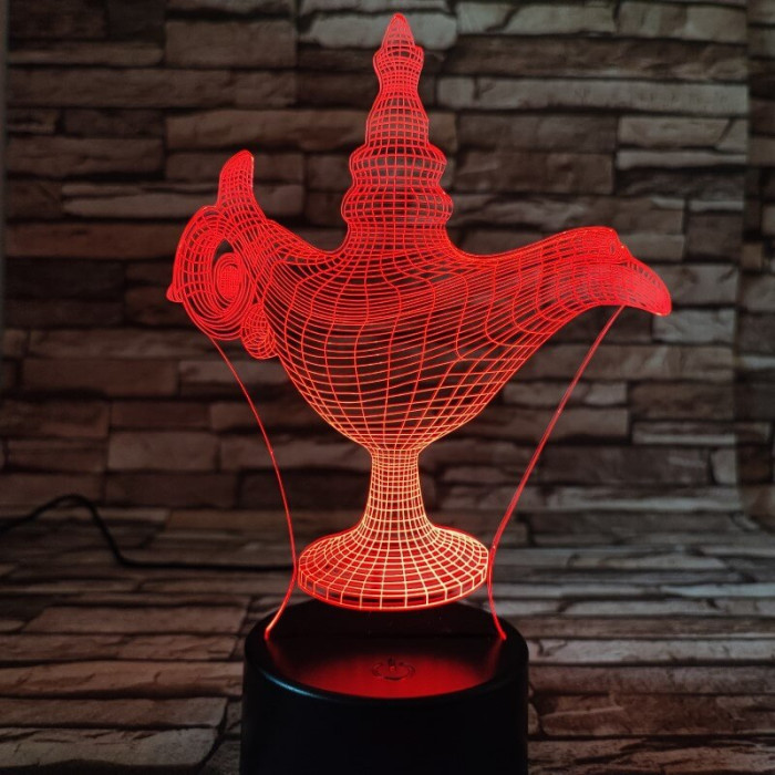 Csodalámpa 7 színű 3D led lámpa