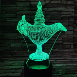 Csodalámpa 7 színű 3D led lámpa