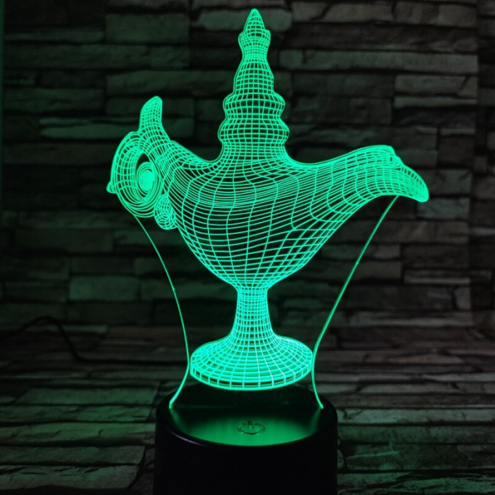 Csodalámpa 7 színű 3D led lámpa