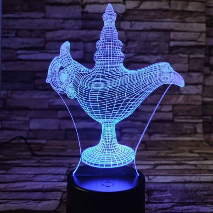 Csodalámpa 7 színű 3D led lámpa