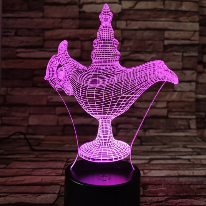 Csodalámpa 7 színű 3D led lámpa