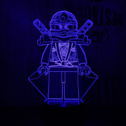 Ninja  7 színű 3D led lámpa