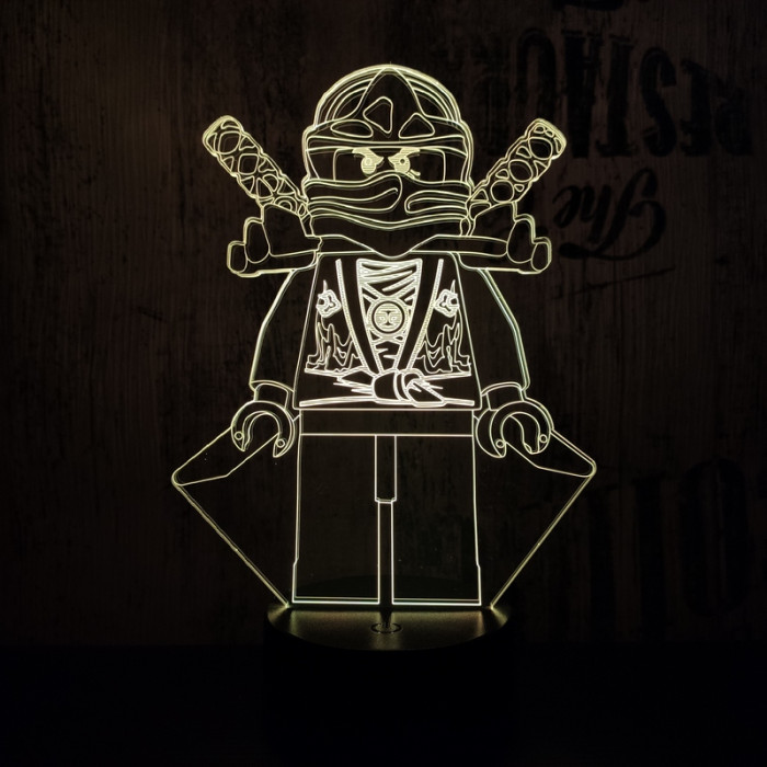 Ninja  7 színű 3D led lámpa