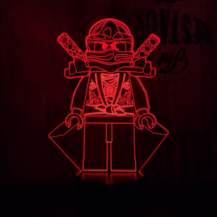 Ninja  7 színű 3D led lámpa