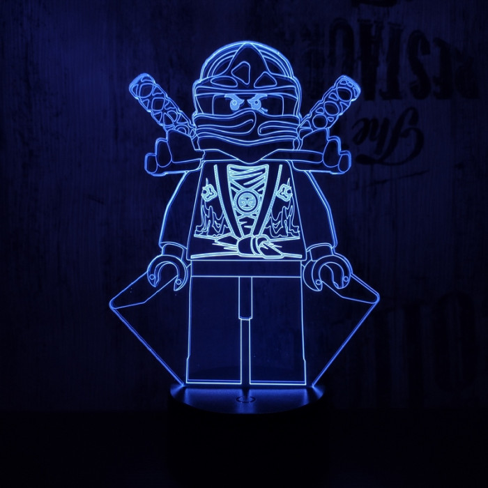 Ninja  7 színű 3D led lámpa