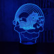 Unikornis felhő 7 színű 3D led lámpa