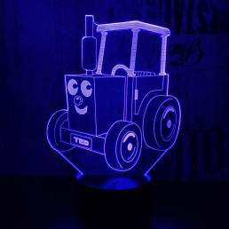 Gyerek Traktor 7 színű 3D led lámpa