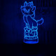 Masnis cica 7 színű 3D led lámpa