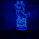 Masnis cica 7 színű 3D led lámpa