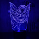 Tündér lány 2 7 színű 3D led lámpa