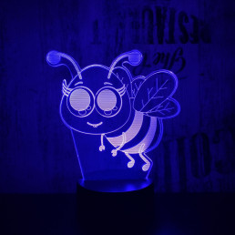 Méhecske 7 színű 3D led lámpa