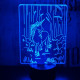 Egyszarvú ló 7 színű 3D led lámpa
