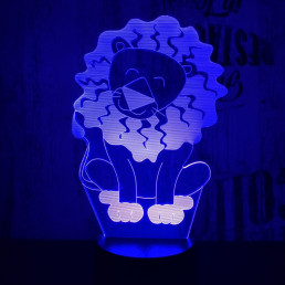 Oroszlán2  7 színű  3D led lámpa