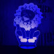 Oroszlán2  7 színű  3D led lámpa
