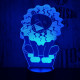 Oroszlán2  7 színű  3D led lámpa