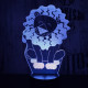 Oroszlán2  7 színű  3D led lámpa