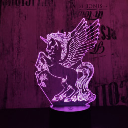 Nagy pegazus 2  7 színű 3D led lámpa