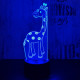 Zsiráf Bébi 7 színű 3D led lámpa