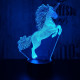 Ugró unikornis 7 színű 3D led lámpa