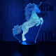 Ugró unikornis 7 színű 3D led lámpa