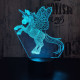 Ágaskodó pegazus 7 színű 3D led lámpa