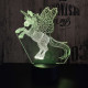 Ágaskodó pegazus 7 színű 3D led lámpa