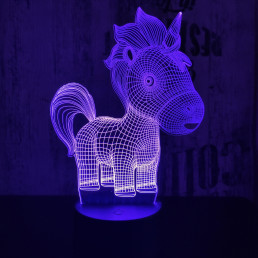 Egyszarvú baby 7 színű 3D led lámpa