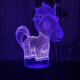 Egyszarvú baby 7 színű 3D led lámpa