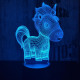 Egyszarvú baby 7 színű 3D led lámpa