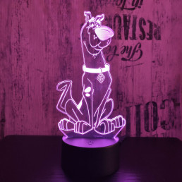 Scooby-Doo 7 színű 3D led lámpa