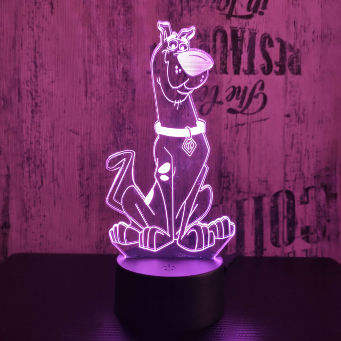Scooby-Doo 7 színű 3D led lámpa