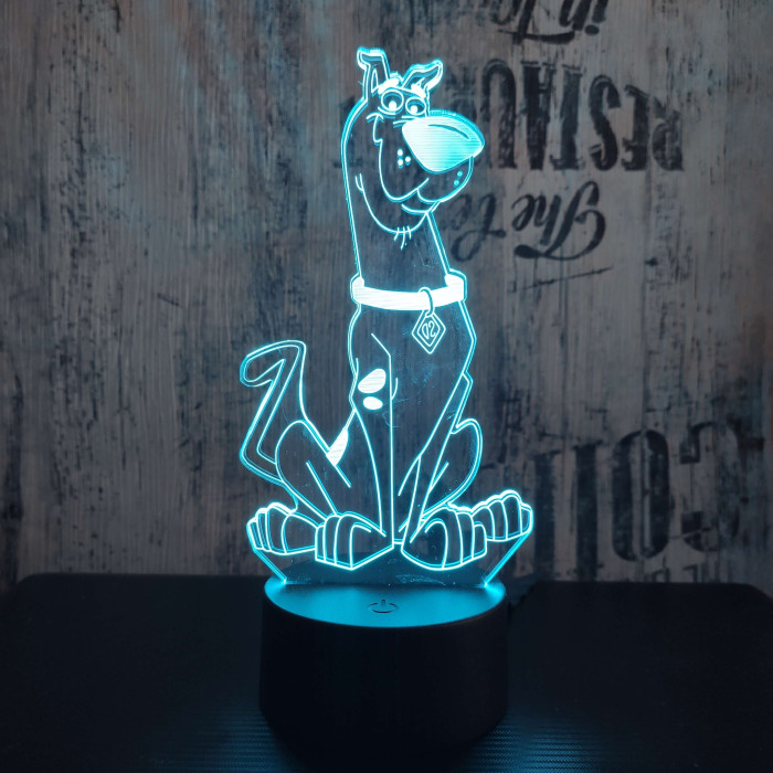 Scooby-Doo 7 színű 3D led lámpa