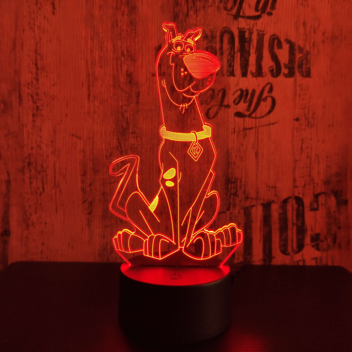 Scooby-Doo 7 színű 3D led lámpa