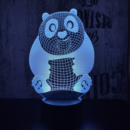 Nagy Panda  7 színű 3D led lámpa
