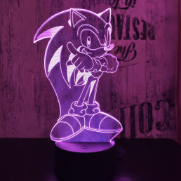 Sündisznó 7 színű 3D led lámpa