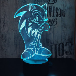 Sündisznó 7 színű 3D led lámpa