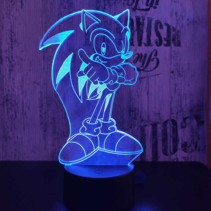 Sündisznó 7 színű 3D led lámpa