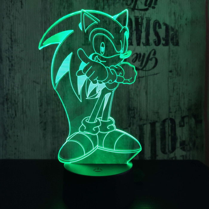 Sündisznó 7 színű 3D led lámpa