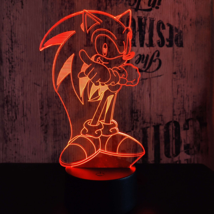 Sündisznó 7 színű 3D led lámpa