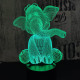 Elefánt bébi 7 színű 3D led lámpa