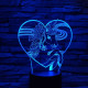 Unikornis Szívben 7 színű 3D led lámpa