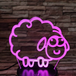 Bárány  7 színű 3D led lámpa