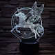 Pegazus szárnyalása 7 színű 3D led lámpa