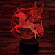 Pegazus szárnyalása 7 színű 3D led lámpa