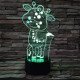 Zsiráf Bébi 2 7 színű 3D led lámpa