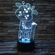 Zsiráf Bébi 2 7 színű 3D led lámpa